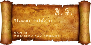 Mladen Helén névjegykártya